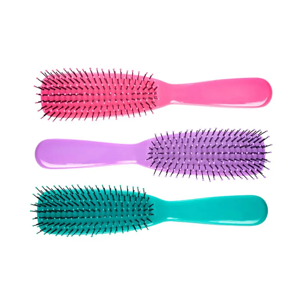 Gentle Touch Detangler Hair Brush - Scalp Brush / Grooming Brush Stimulates Hair Growth with Dual-Length Soft Nylon Bristles for