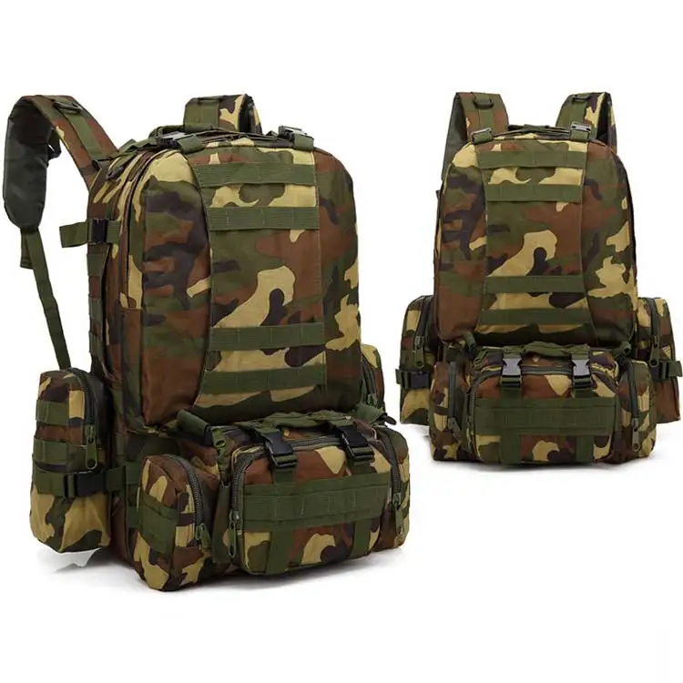 MU 70 75 80 L Genuine Waterproof Combination Qucksack Bag Sports Camping Expandable Tactical Backpack With 3 Pocket