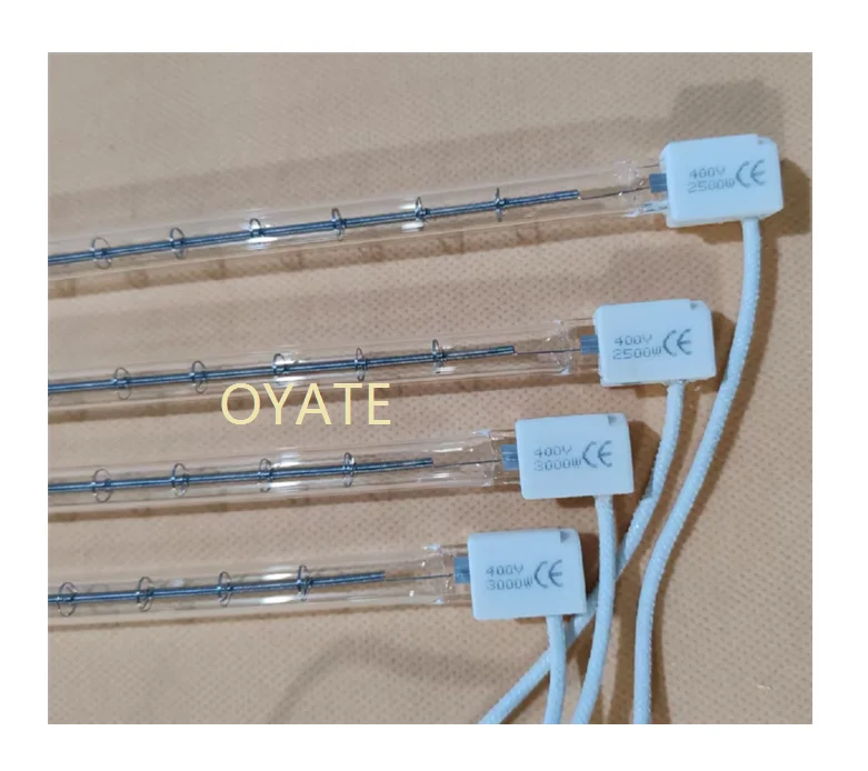 378mm 2500w Short wave halogen heat lamps infrared heater bulb for pet blowing