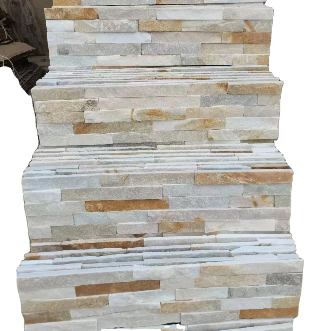P014 Beige Slate Natural Stone Exterior Wall  Slate Stone Cladding