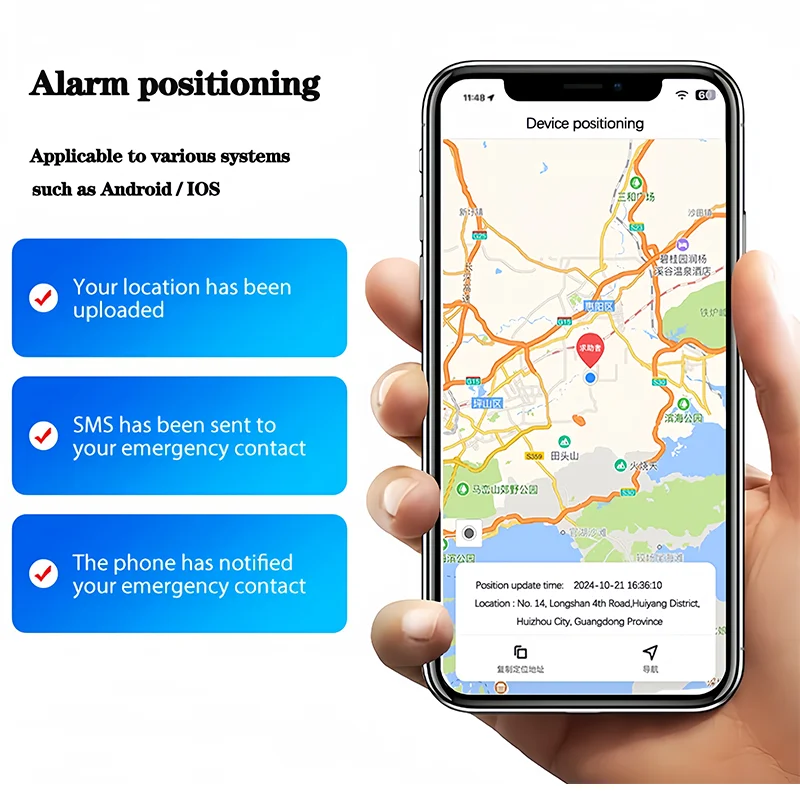 Lolifong Bluetooth SOS аварийная тревожная сигнализация самообороны персональная с GPS автоматически набирайте Аварийный номер