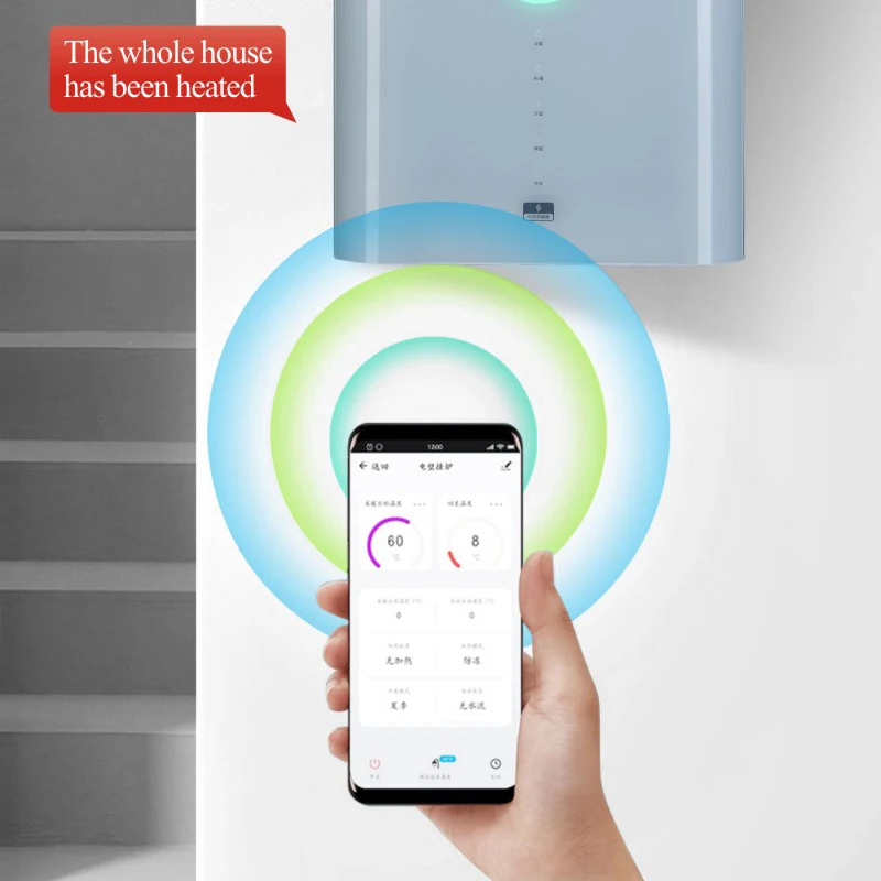 Tempered Glass panel 12kW Central Heating Electric combi boiler for properties with bathtub & shower replacement of gas boilers