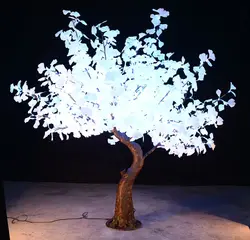Outdoor white Ginkgo leaf led tree light for weddings decoration