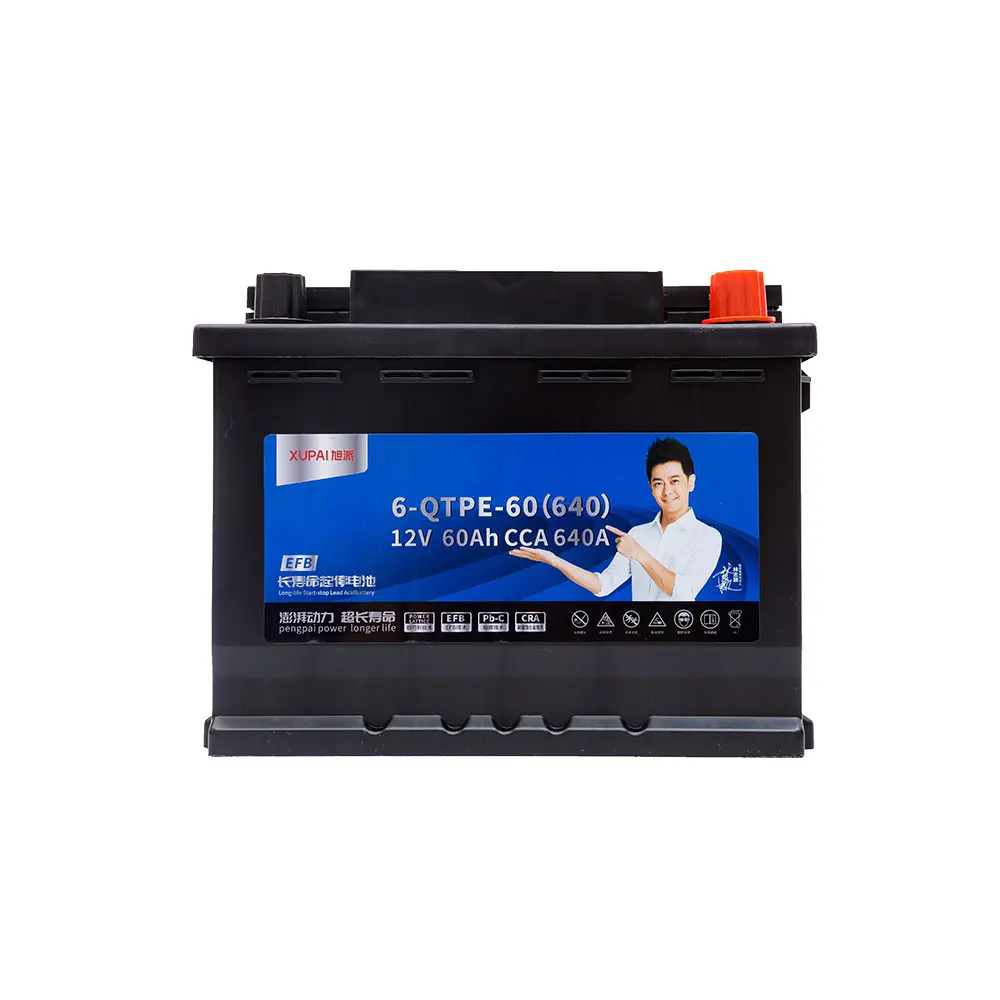 High quality 6-QTPE-60/12V60AH used car batteries For Volkswagen EFB battery