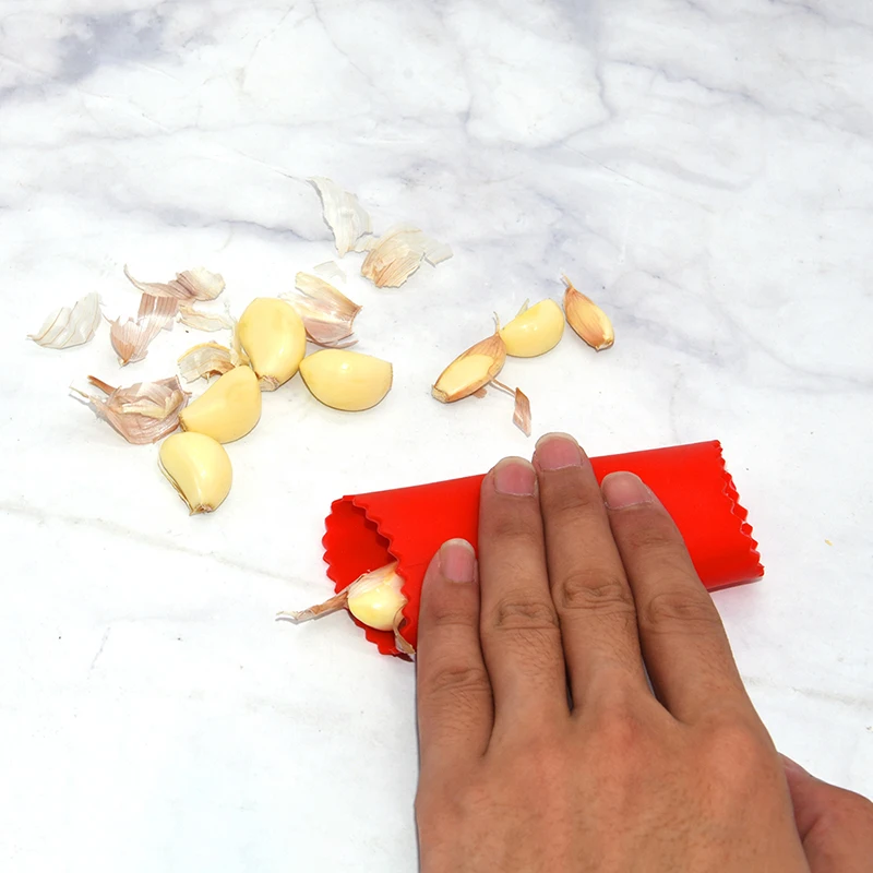 Odorfree Garlic Peeler Skin Remover Roller Keeper Easy Quick to Peeled Garlic Cloves with Best Silicone Tube Roller Garlic