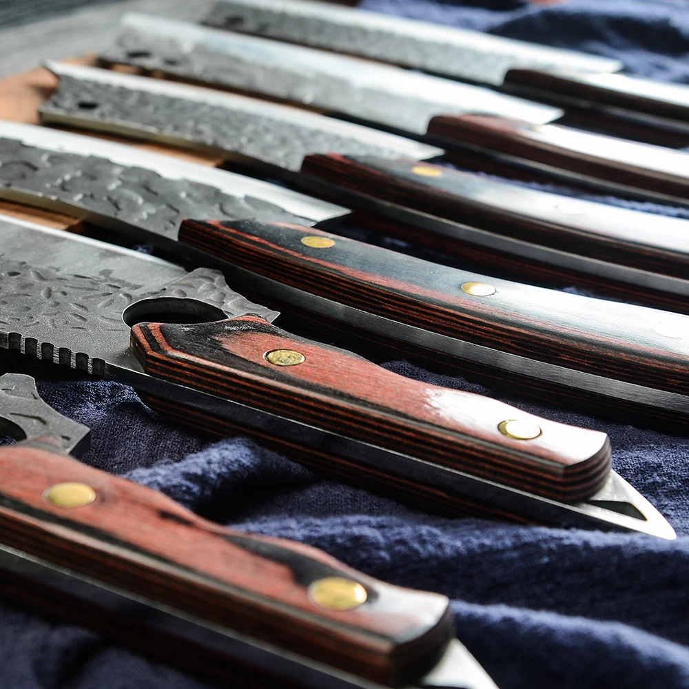 Xingye Customized Full Tang Handle Multifunction Forged Hammer Tactical Stainless Steel Bbq Fillet Chef Kitchen Single Knife