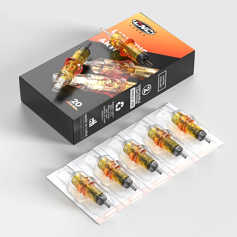 CNC FUEGO Cartridge Needle 1RL 0.20mm 0.25mm 0.30mm 0.35mm OEM Tattoo Needle Cartridge for Sale