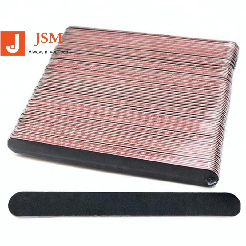 100/180 grit Sanding nail file Black Double Sided Straight Edge Stick File NF002