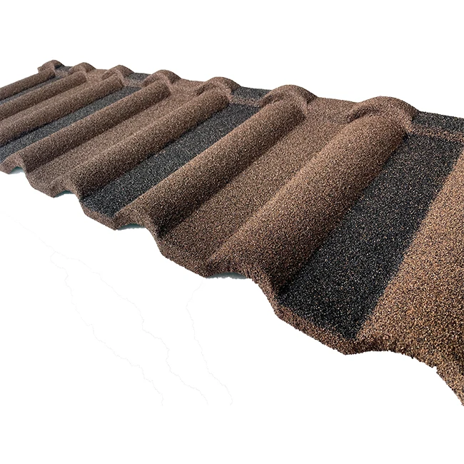 Long life time roof material stone coated steel roof tiles aluminum zinc metal roof sheet anti fingerprint Wood grain tiles