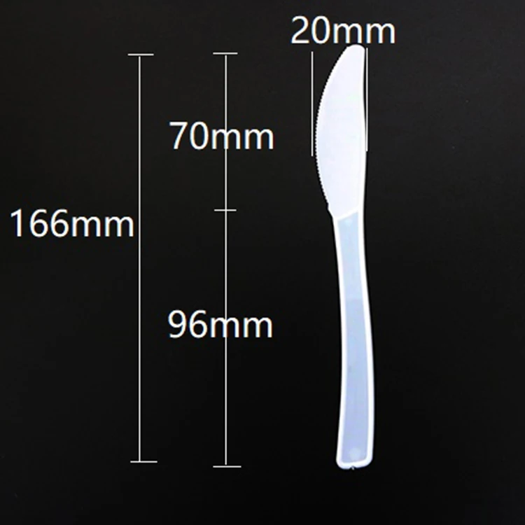 PS disposable white plastic knife