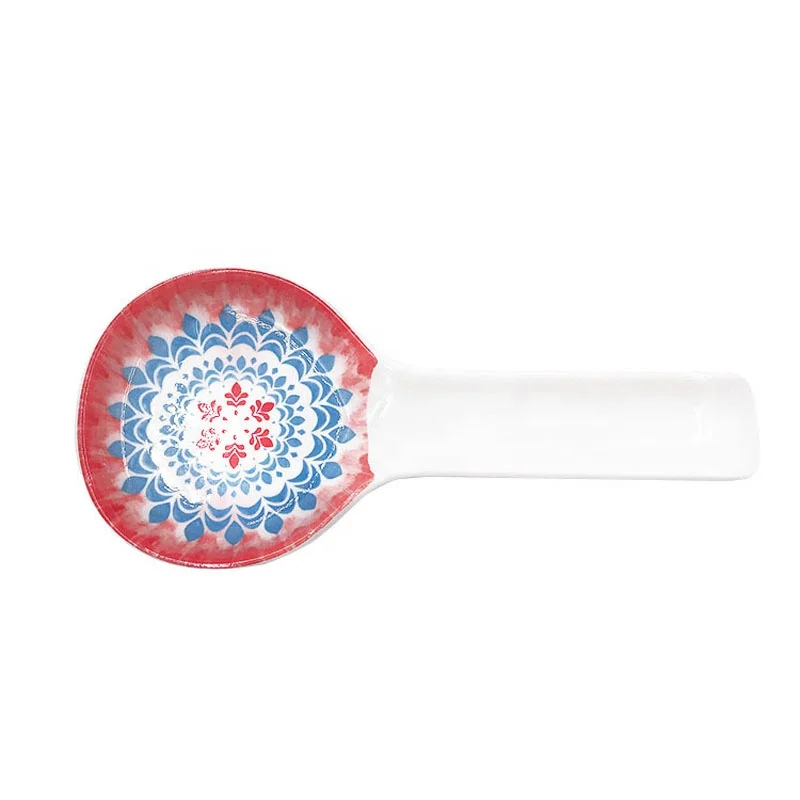 Ceramic Coffee Cooking Spoon Holder Multi-function Kitchen Utensil Rest