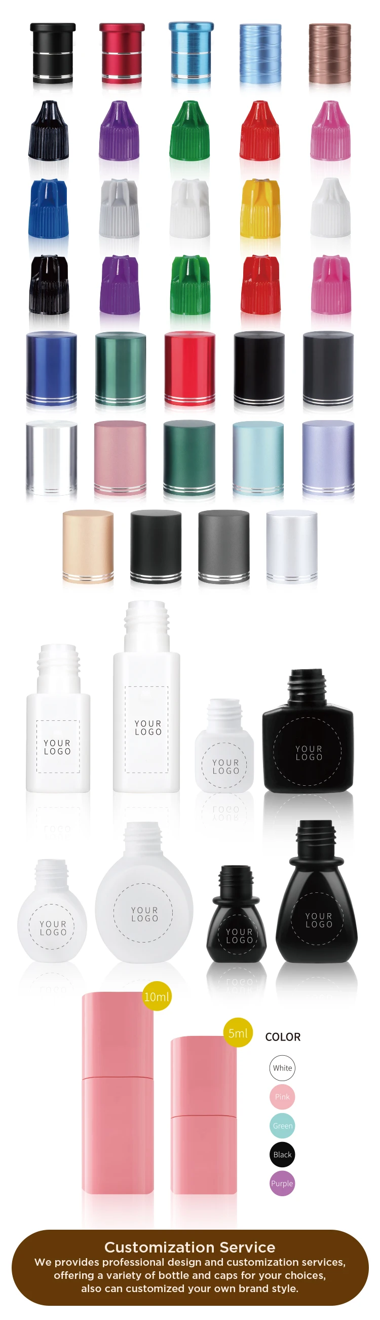 Private Label Oil And Water Proof Individual Lash Extension Glue Bonder Adhesive Eyelashes Colle Per Slime