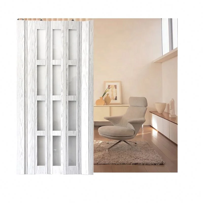 China great quality plastic folding door PVC sliding doors interior bathroom PVC accordion door
