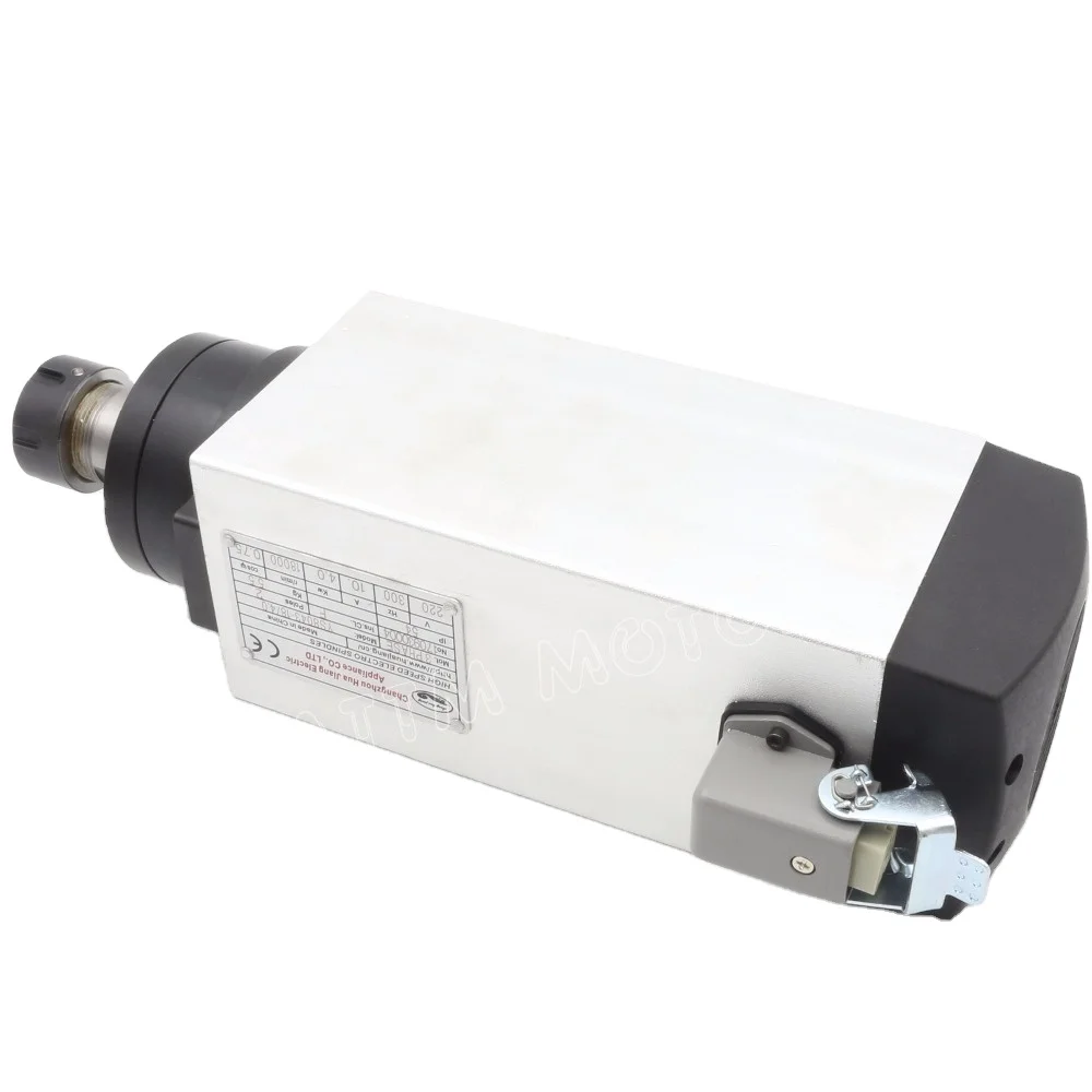 Aquare Air Cooled CNC Router Spindle Motor for Metal Milling 4KW ER25 18000rpm 4 Bearings 300Hz