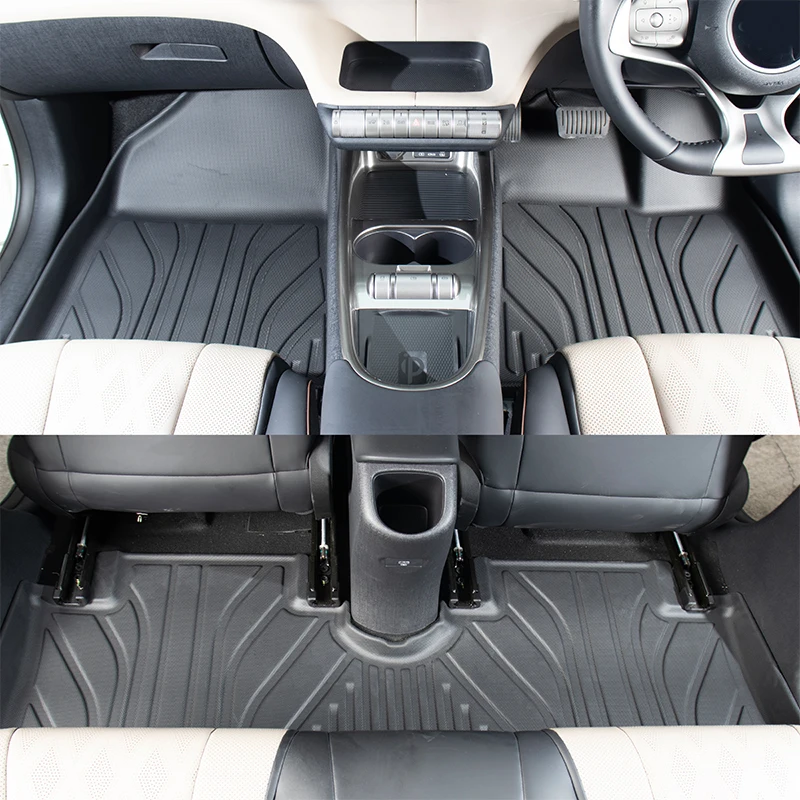 Dolphin EV Car TPE XPE Nylon Burr Base Foot Mat 5D Car Floor Mats Foot Pad Floor Liners Car Carpet Pad For BYD Dolphin