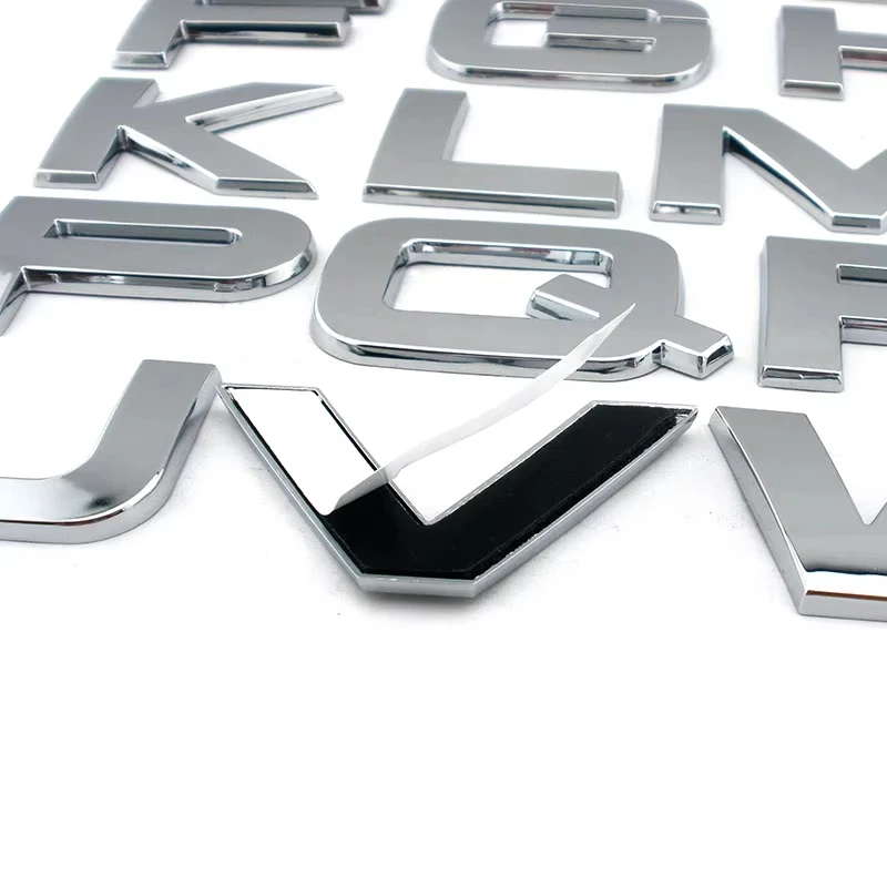 Wholesale Custom Waterproof Self-adhesive 3d Abs Plastic Chrome Letters For Cars
