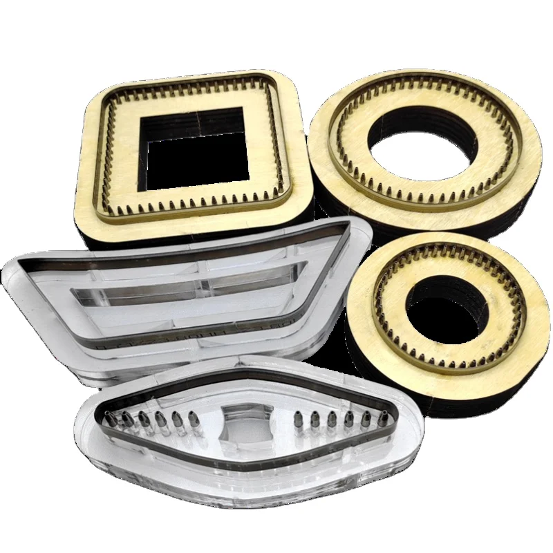 Custom Design Acrylic Wooden Cutting Dies for Leather Mould  Blade Silicone Sponge Pad Paper Art Card Making Cloth Wallet Belt