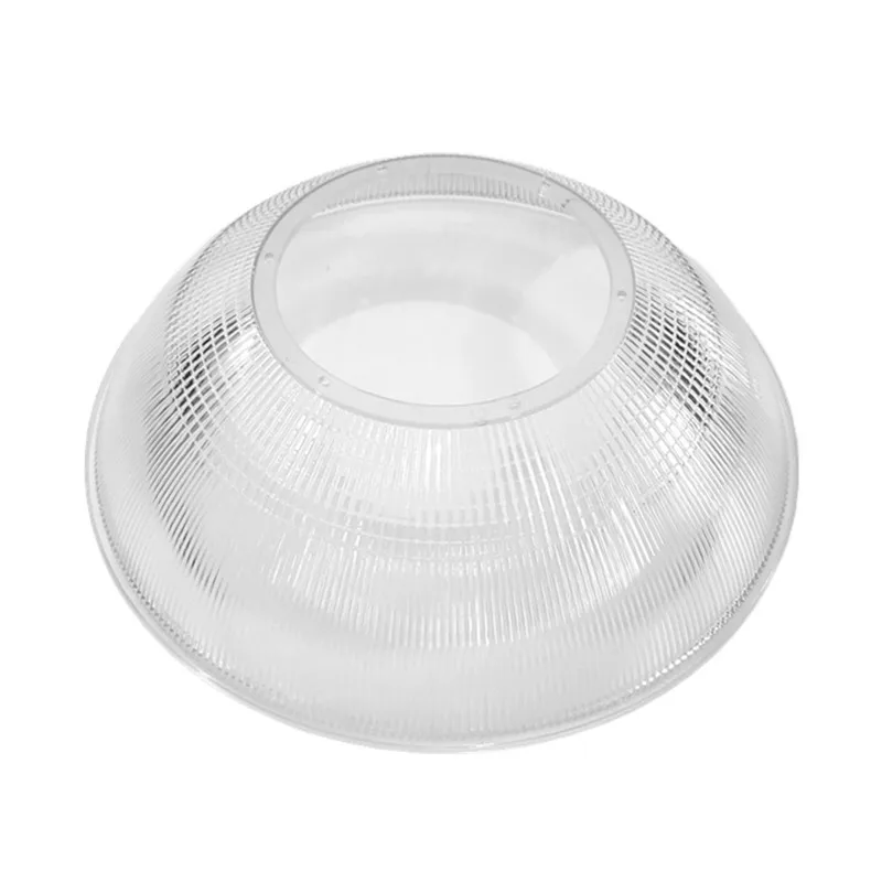 HONGMAO 16' 90degree hps high bay pc reflector 100w 150w 200w ufo high bay acrylic lamp shade with bottom cover
