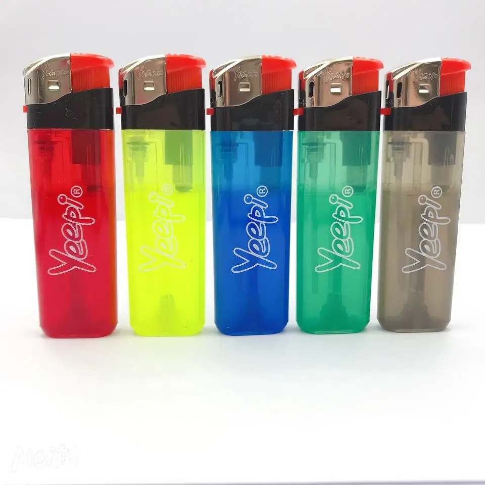 BAIDA butane gas smoking lighter stainless oil slim electronic flame cigarette lighters
