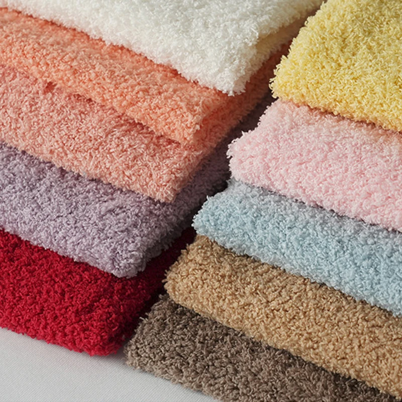 Hot sale sherpa fleece fabric plush boucle curly fabric super soft felt shu velveteen fabric for Pajamas Sleepwear garnment