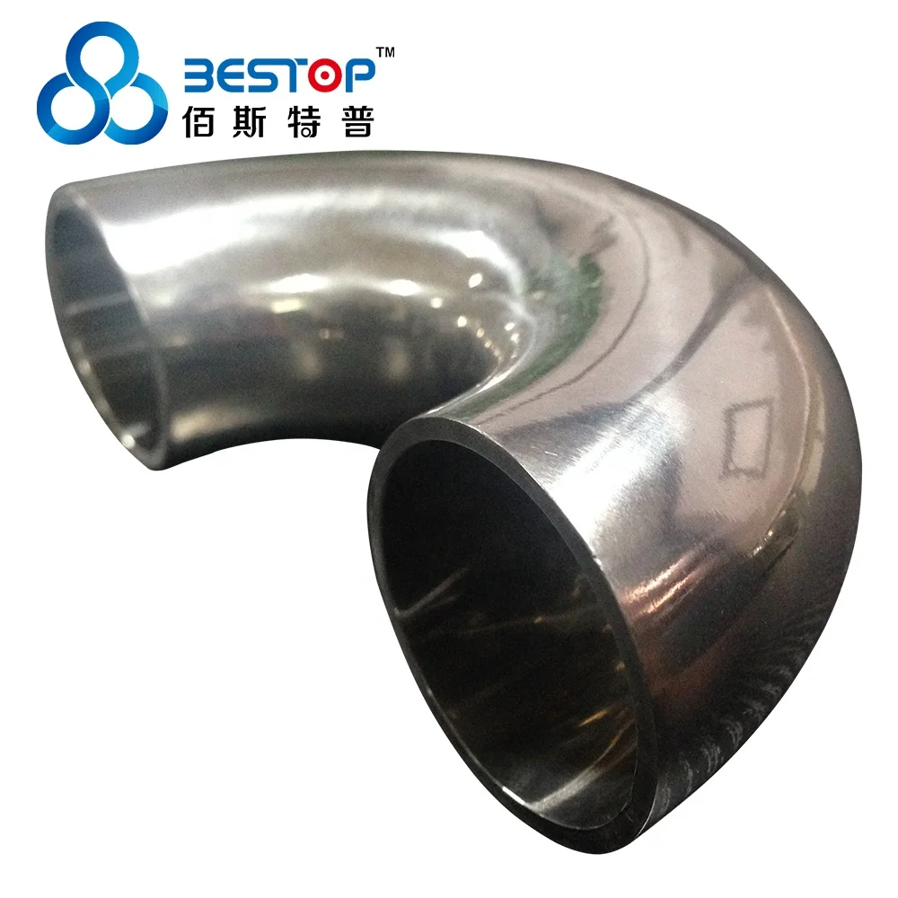 mirror polishing DIN 180 degree elbow stainless steel pipe fitting
