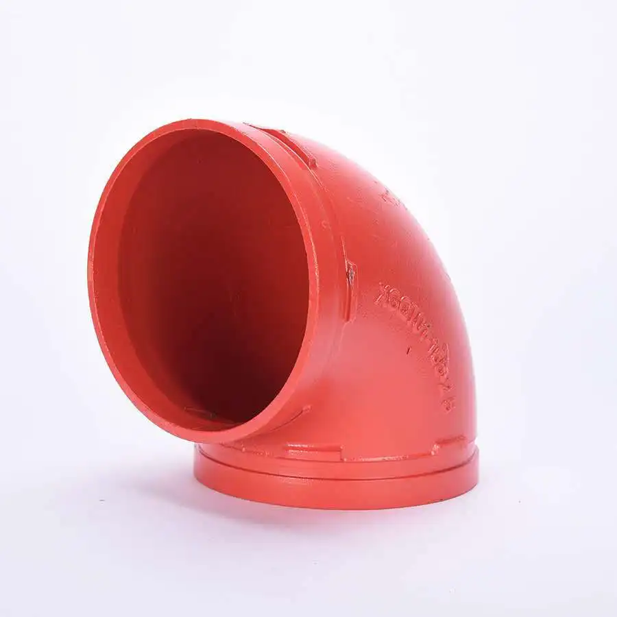 Fire fighting ductile iron pipe fitting 90 Degree Grooved Elbow