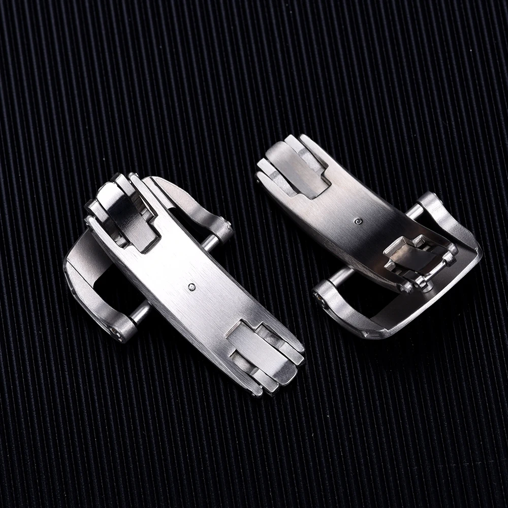 JUELONG Special Solid Brushed Polished Butterfly Clasp Watch Strap Watch Band Buckle 18mm 20mm