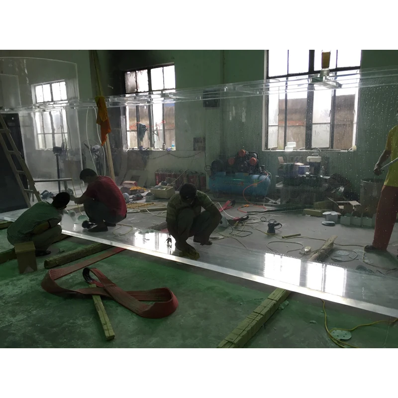 Low cheap multiple cabinet arch transparent acrylic family fish tank for home