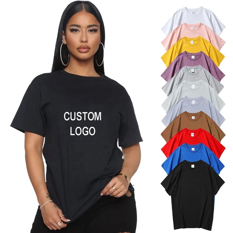 
Top Quality 240grams Organic Cotton T Shirt Women Private Label Shirt Women Organic Cotton dress T-Shirts For Woman 