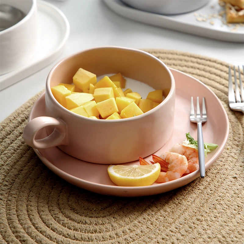Shopee Hot Sale Stoneware Tableware Set Creative Household Dishes Soup Bowl Salad Bowl Dessert Breakfast Bowl Wholesale