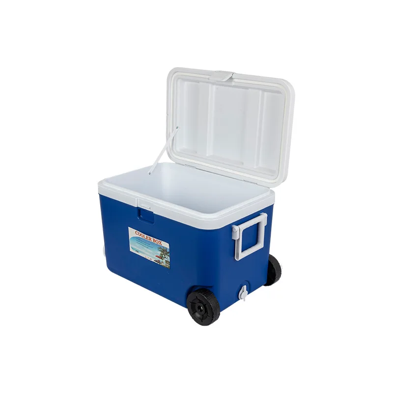 GINT Portable Blow Molding 50L cooler plastic water ice cooler box with wheels