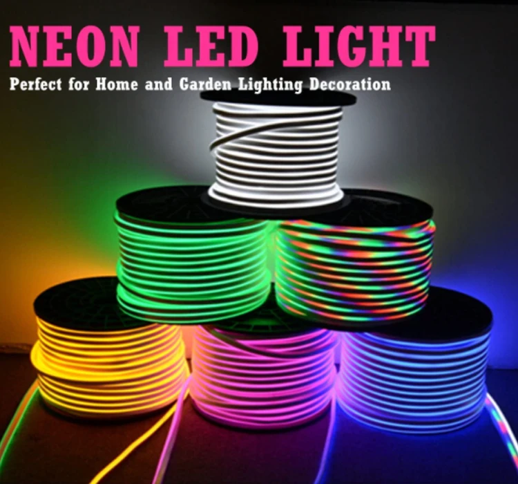 Holiday12v/220v RGB Copper Wire Waterproof Decoration  flex  Neon Sign strip wifi rgb led neon lights for Bedroom