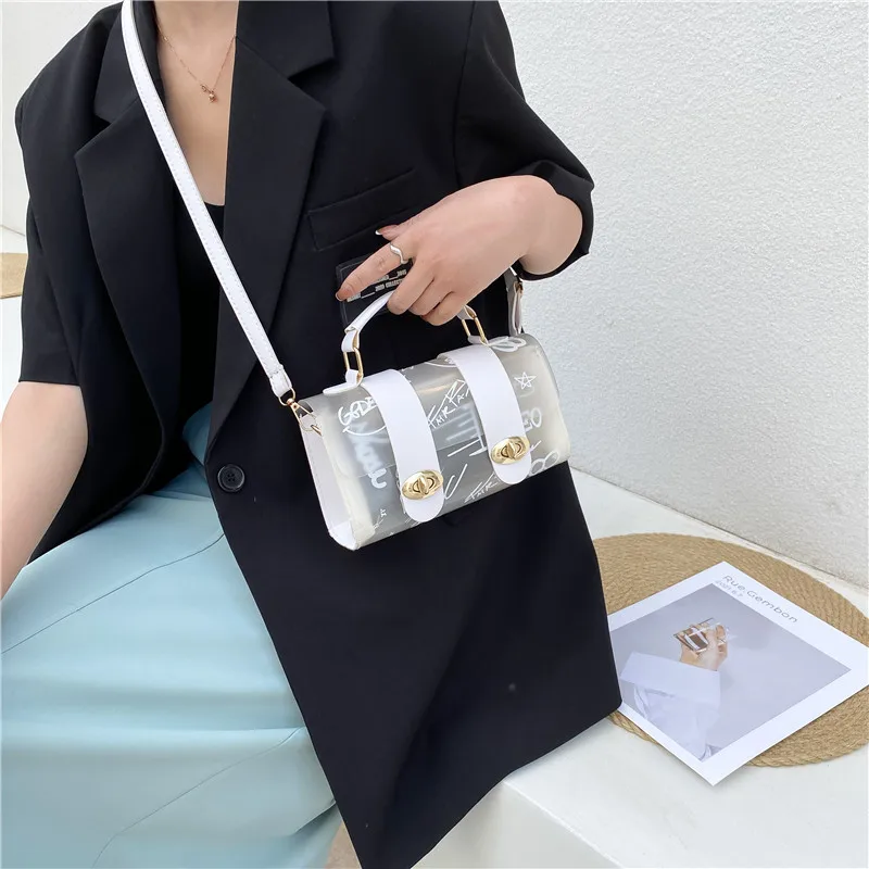 SY 2022 New Women Shoulder Bag Pvc Transparent Messenger Female Bag Small Designer Handbag Purse Crossbody Bags For Women