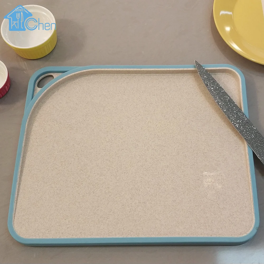 OEM Accepted Wheat Straw Plastic Kitchenware Set Hdpe Cutting Board Design Kitchen Cutting Boards Set