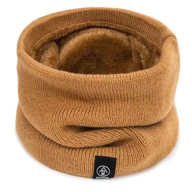 High Quality Windproof Soft Thick Knit Fleece Lined Neck Warmer Snood Scarf Men`s Women`s Winter Accessories