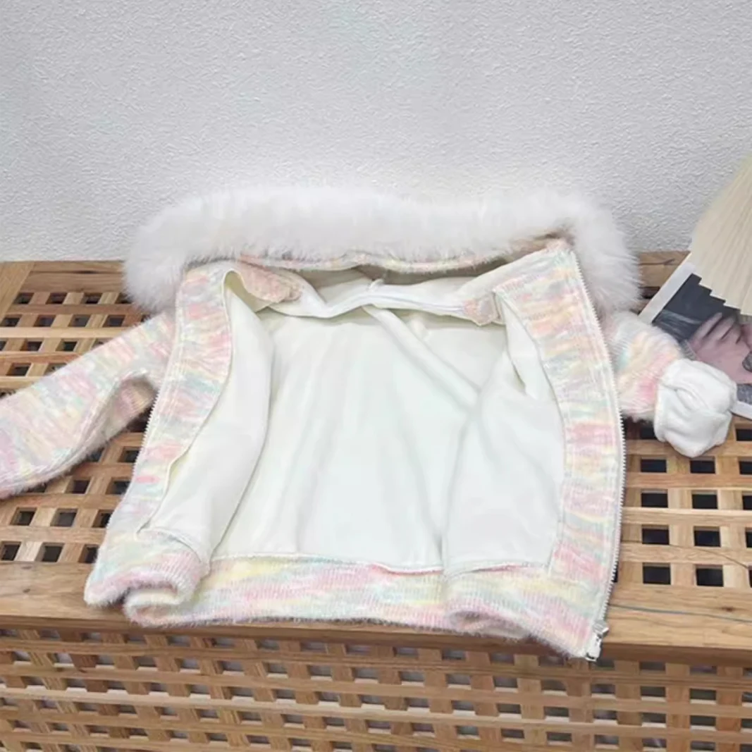 2024 New Style kids Autumn and Winter Suit Velvet Thincked Fashion jackets and pants Girls Set