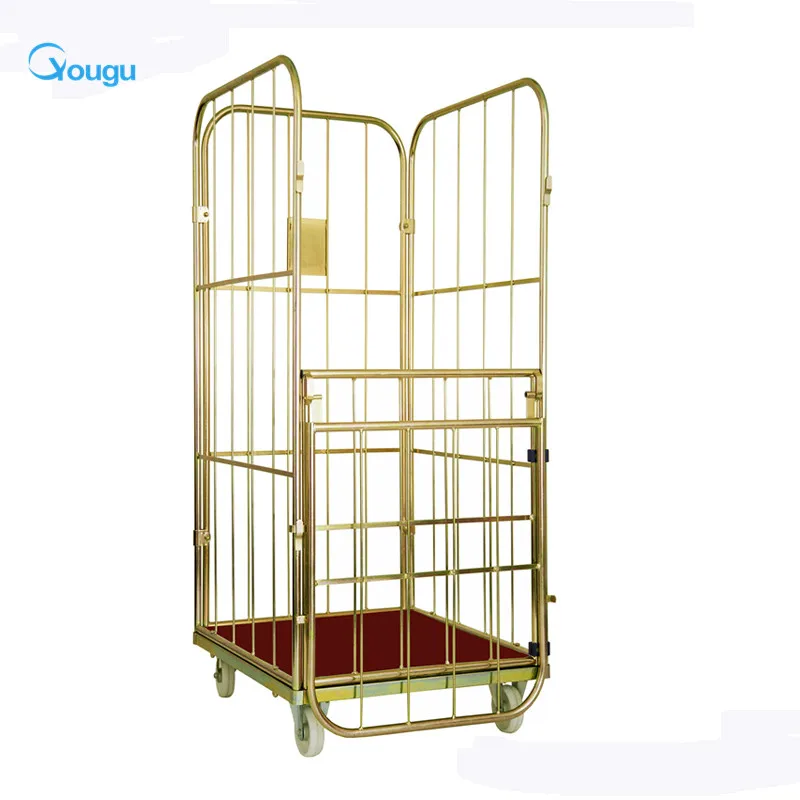 Professional Galvanized Nestable Zinc Welded Hot Sale Industry Roll Container With Low Price