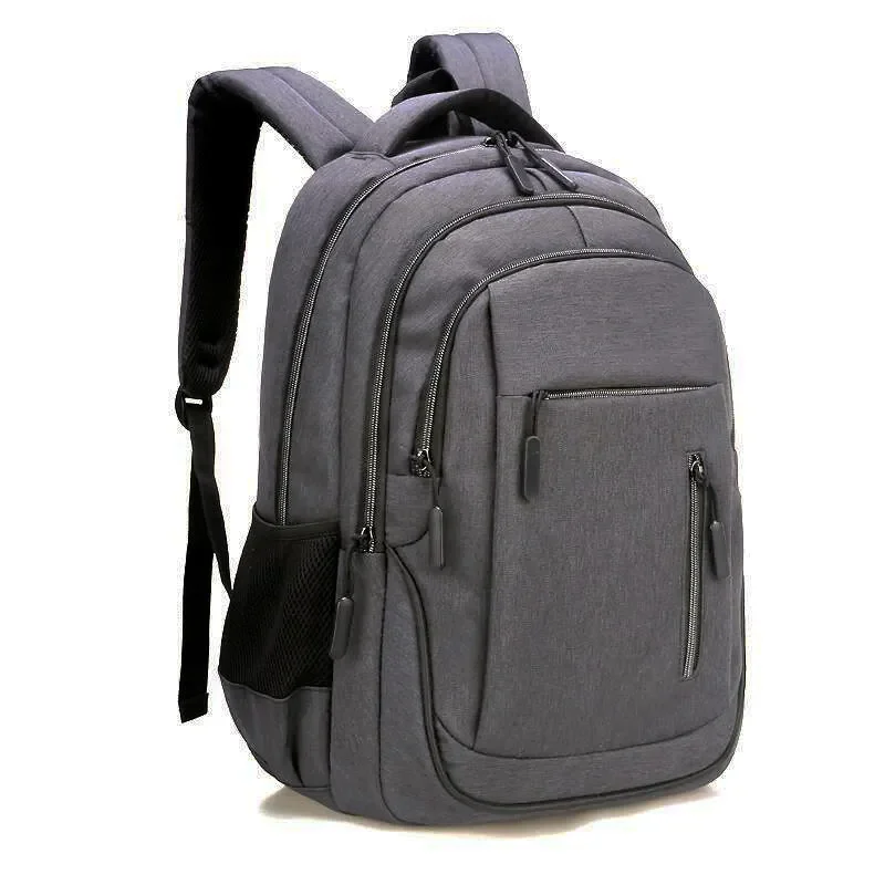Water Resistant Oxford Cloth College School Business Laptop Backpack Bag with USB Charging Port and Earphone hole