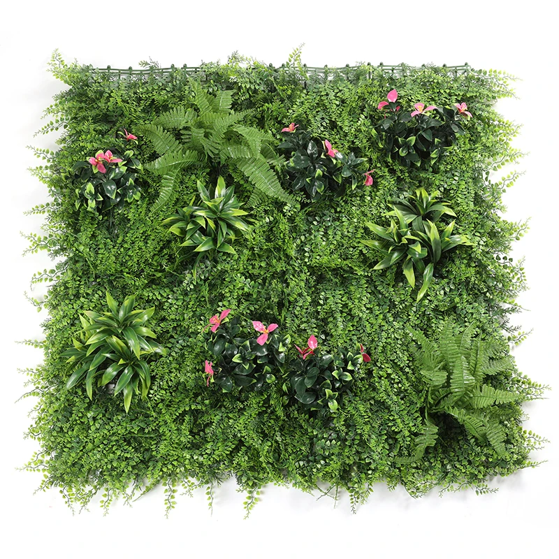 CGUV Good Quality Plastic Green Wall Artificial Boxwood Panel Indoor Backdrop Decoration