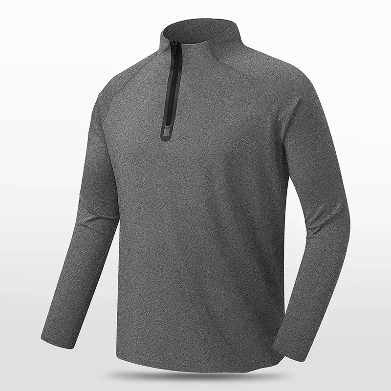 Custom Long Sleeve Plain Men Golf Quarter 1/4 Zip Fleece Gym Pullover Jacket Hoodie Sweatshirt
