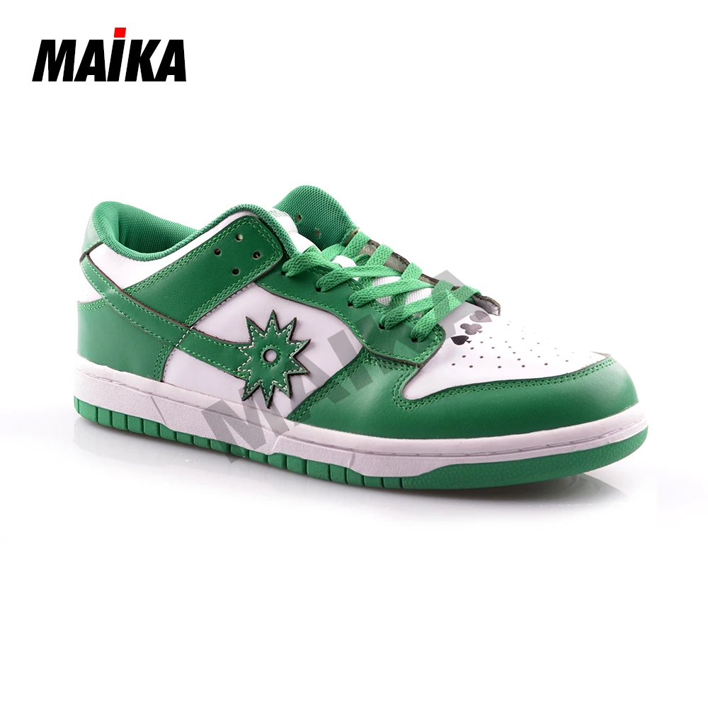 custom sneakers manufacture Latest Sport Breathable Leather Made White Flat Sneakers Black Casual Shoes Men and boy sneaker