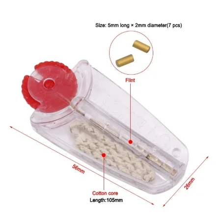 Flint Stones+Cotton Wick Cigarette Replacement Flint Stones Smoking Kerosene Oil Gas Lighters Smoking Accessory