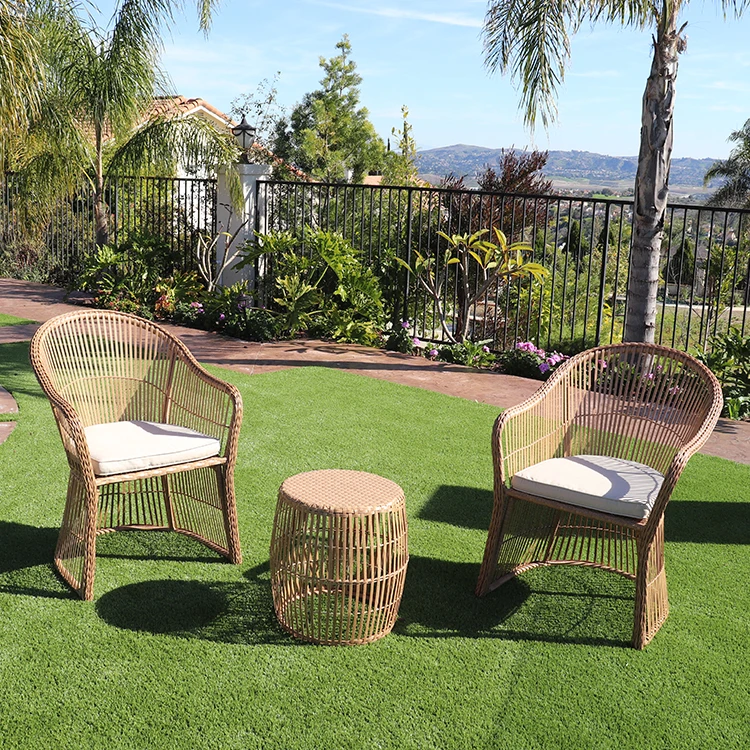 Hot sale poly rattan garden rattan chair set outdoor furniture patio wicker set