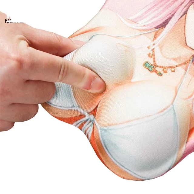 Factory Supply Custom Silicone Gel Boob Mouse Pad Anime Wrist Rest high quality Ergonomic 3d Sexy Anime Gel Mousepad