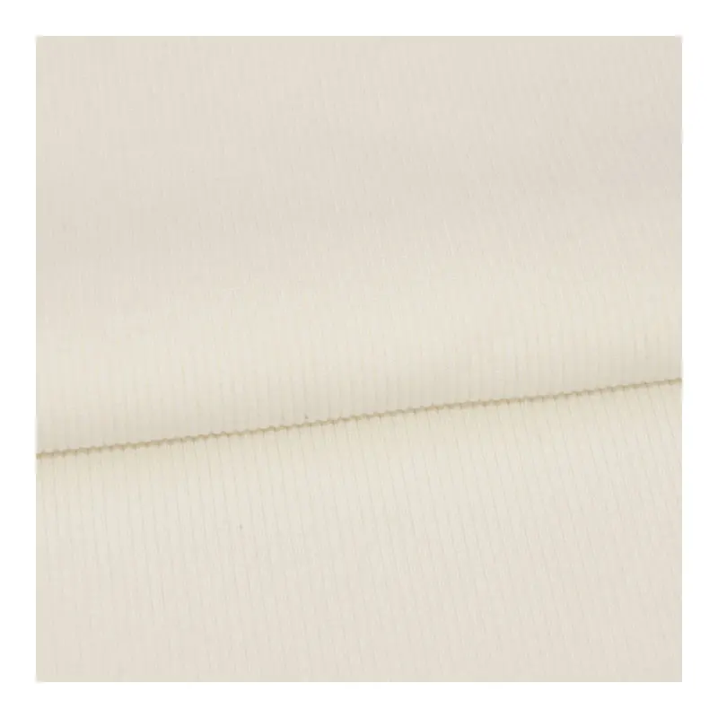 
Factory Sale Cotton Spandex Fabric Beige Ivory Cotton Rib Fabric Recycled Cotton Fabric In Bulk 