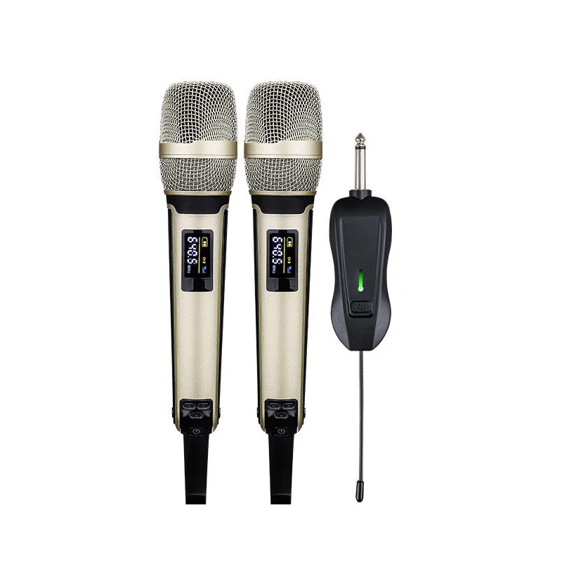 ENPING factory wholesale Handheld Vocal Karaoke Wireless Microphone One TO Two