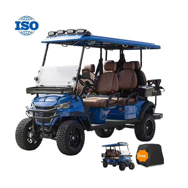 TongCai Lithium 60v 7.5kw  motor 6 Seater golf cart Electric Hunting Golf Cart Golf Buggy