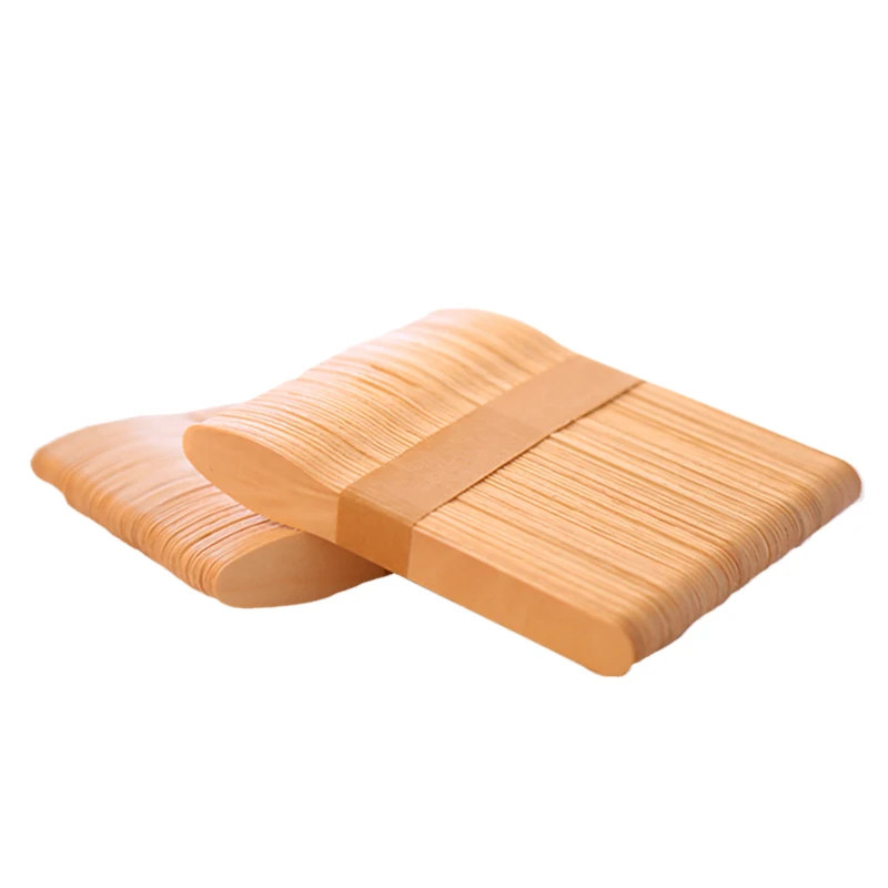 Biodegradable disposable wooden cutlery 94mm spoon birch wood Hot stamping for ice cream