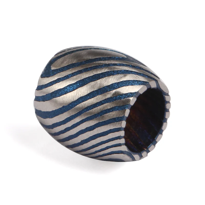 Jewelry Men Damascus Beads For bracelet or necklace Decoration Loose Bead