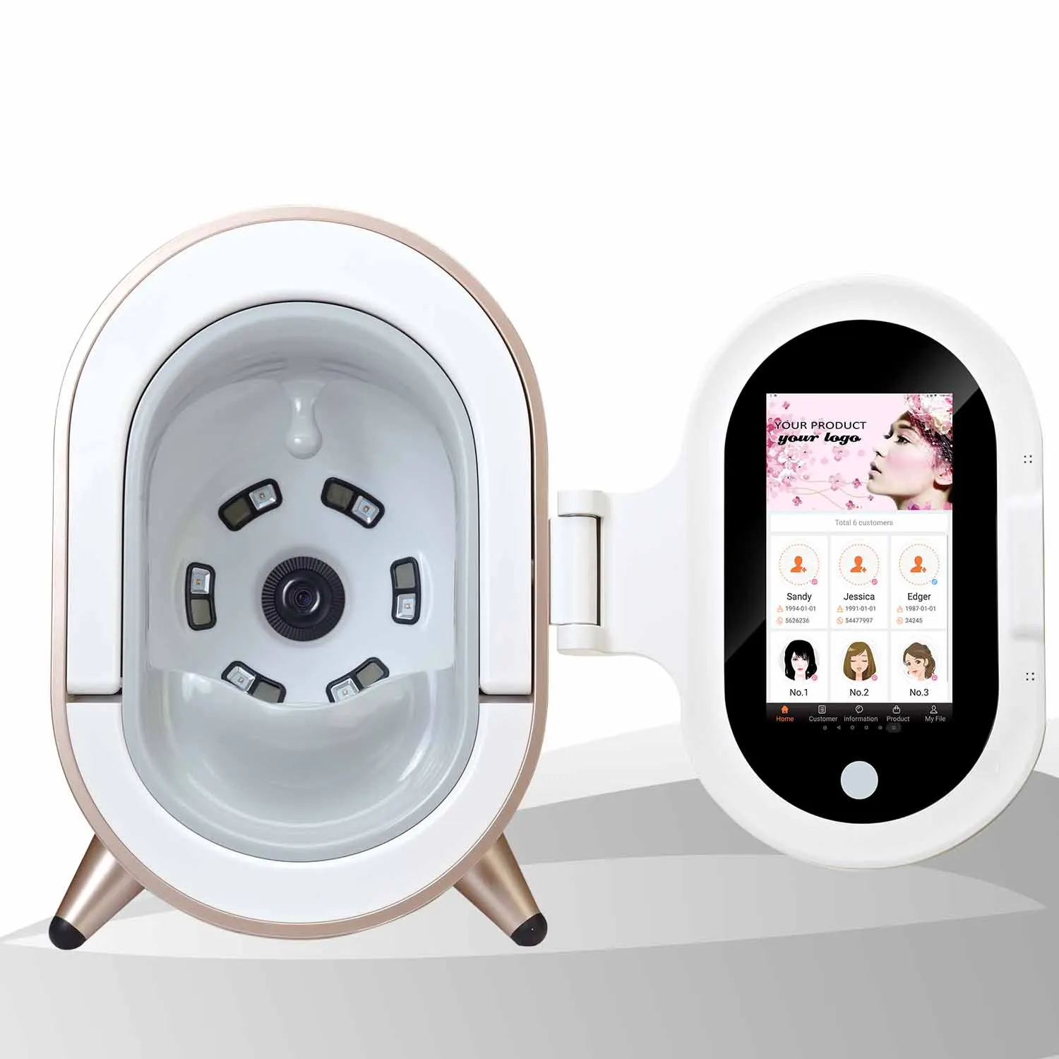 Professional facial skin color tester skin sensor skin analyzer machine for spa